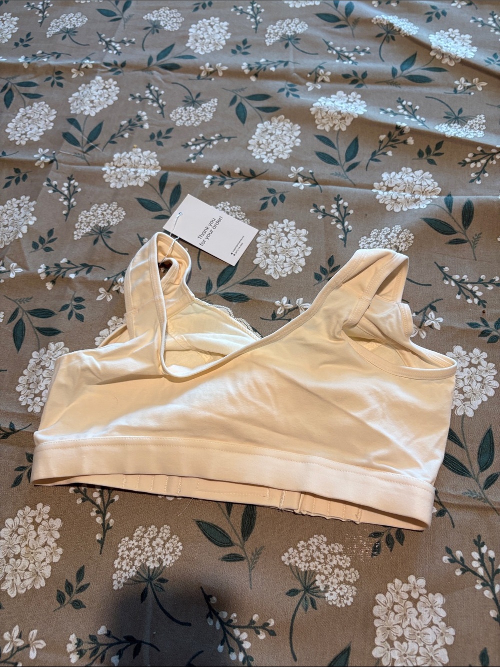 NWT ease blooming large beige bra front snap 1108 - Picture 5 of 6